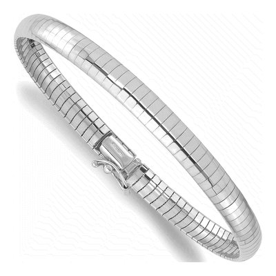 14K White Gold Omega Bracelet – view 3