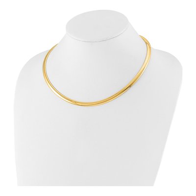 14K Yellow Gold Omega Necklace – view 2
