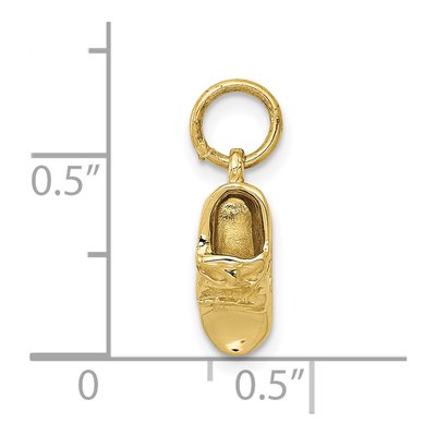 10K Yellow Gold Baby Shoe Pendant – view 4