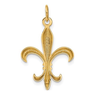 10K Yellow Gold Fleur de Lis Pendant – view 5