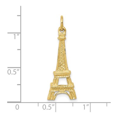 10K Yellow Gold Eiffel Tower Pendant – view 4
