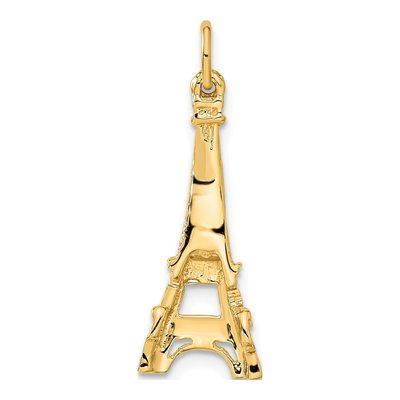 10K Yellow Gold Eiffel Tower Pendant – view 5