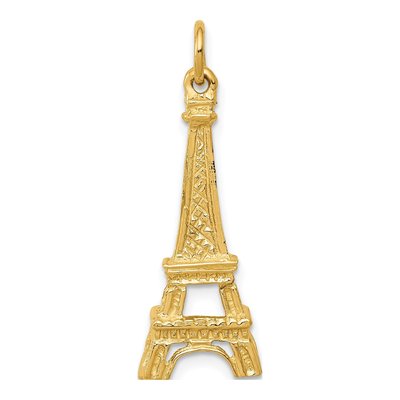 10K Yellow Gold Eiffel Tower Pendant