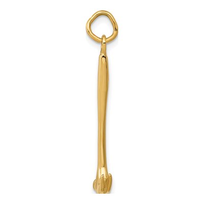 10K Yellow Gold Hammer Pendant – view 2