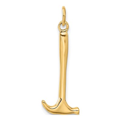 10K Yellow Gold Hammer Pendant – view 4