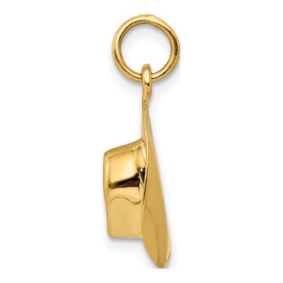 10K Yellow Gold Cowboy Hat Pendant – view 2
