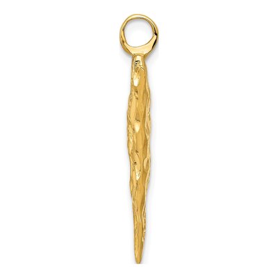 10K Yellow Gold Nugget Arrowhead Charm – view 3