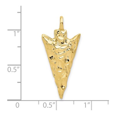 10K Yellow Gold Nugget Arrowhead Charm – view 4