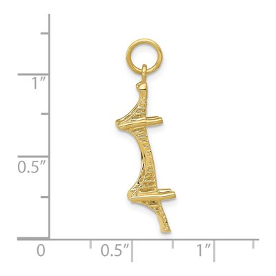 10K Yellow Gold Mackinac Bridge Pendant – view 4