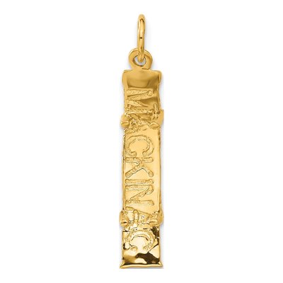 10K Yellow Gold Mackinac Bridge Pendant – view 5