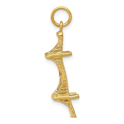 10K Yellow Gold Mackinac Bridge Pendant