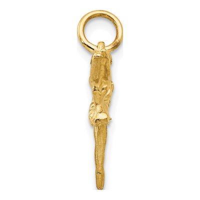10K Yellow Gold Ballerina Pendant – view 3