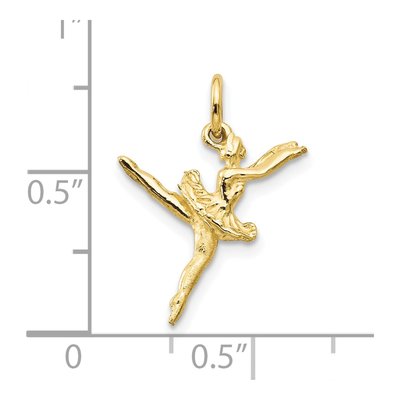 10K Yellow Gold Ballerina Pendant – view 4