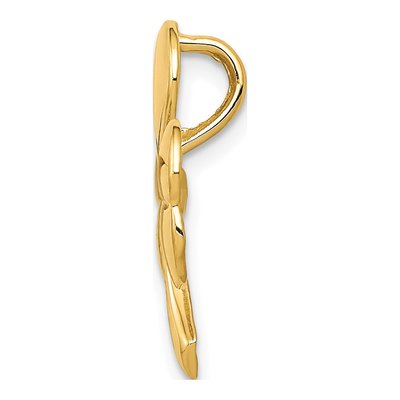 10K Yellow Gold Shamrock Slide Pendant – view 3