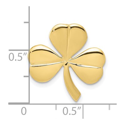 10K Yellow Gold Shamrock Slide Pendant – view 4