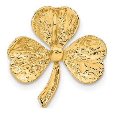 10K Yellow Gold Shamrock Slide Pendant – view 5
