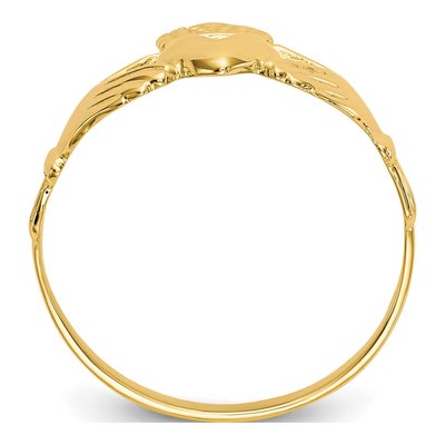 10K Yellow Gold Claddagh Ring – view 3