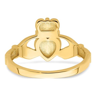 10K Yellow Gold Claddagh Ring – view 7