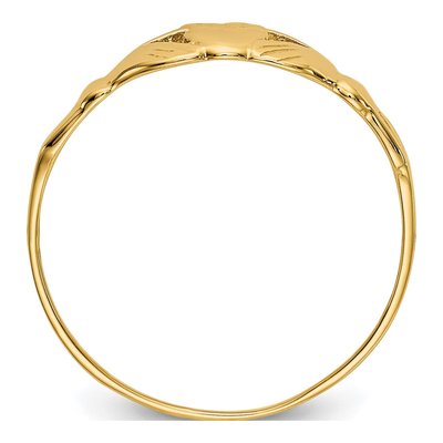 10K Yellow Gold Claddagh Baby Ring – view 2