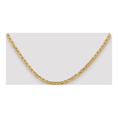 10K Yellow Gold 4mm Semi-Solid Anchor Chain – view 4