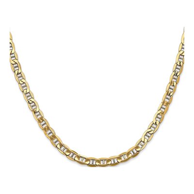 10K Yellow Gold 4.75mm Semi-Solid Anchor Chain – view 2