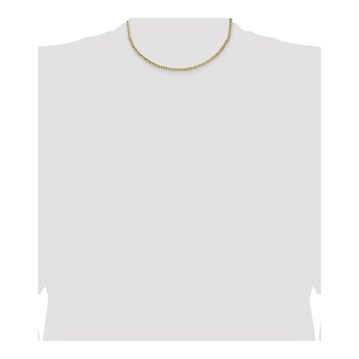 10K Yellow Gold 3.35mm Semi-Solid Curb Chain – view 4