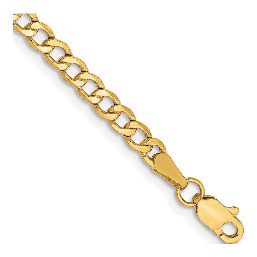 10K Yellow Gold Curb Chain Anklet