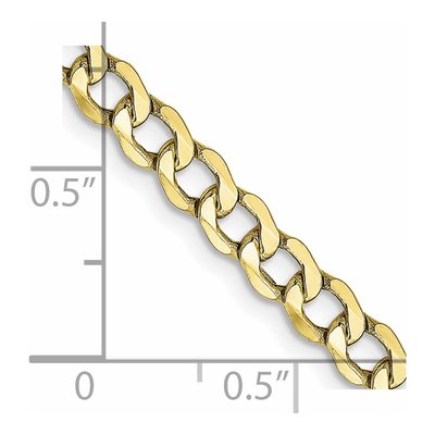 10K Yellow Gold 4.3mm Semi-Solid Curb Chain – view 5