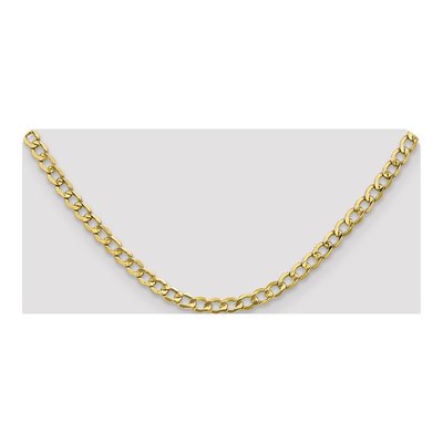 10K Yellow Gold 5.25mm Semi-Solid Curb Chain – view 4