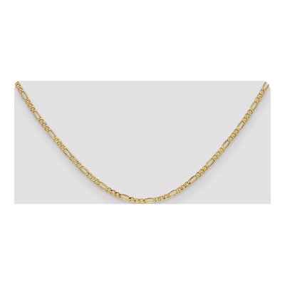 10K Yellow Gold 2.5mm Semi-Solid Figaro Chain – view 4