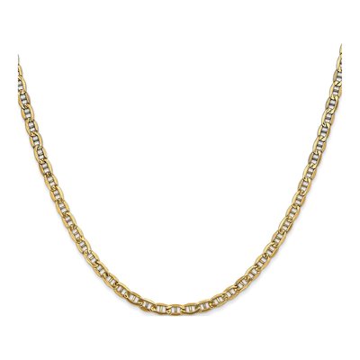 10K Yellow Gold 3.2mm Semi-Solid Anchor Chain – view 2