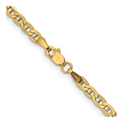 10K Yellow Gold 3.2mm Semi-Solid Anchor Chain – view 3