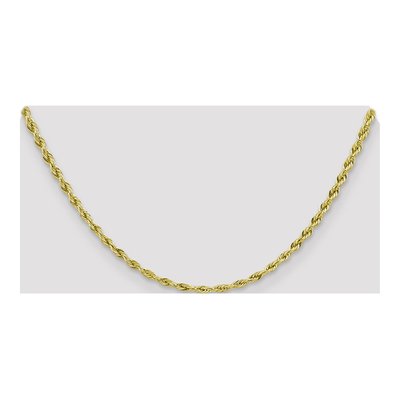 10K Yellow Gold 3mm Semi-Solid Rope Chain – view 4