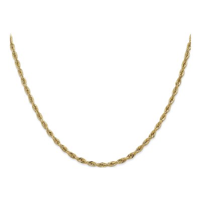 10K Yellow Gold 2.8mm Semi-Solid Rope Chain – view 2