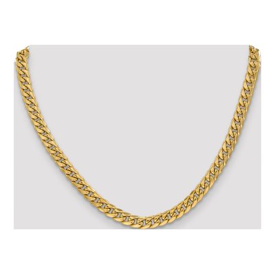 10K Yellow Gold 6mm Semi-Solid Miami Cuban Chain – view 4