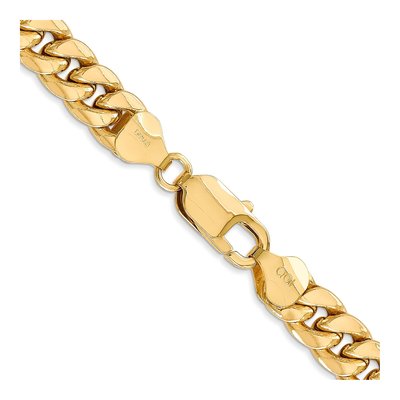 10K Yellow Gold 7.3mm Semi-Solid Miami Cuban Chain – view 3