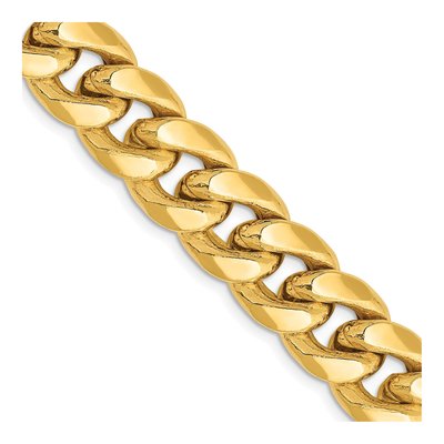 10K Yellow Gold 11mm Semi-Solid Miami Cuban Chain