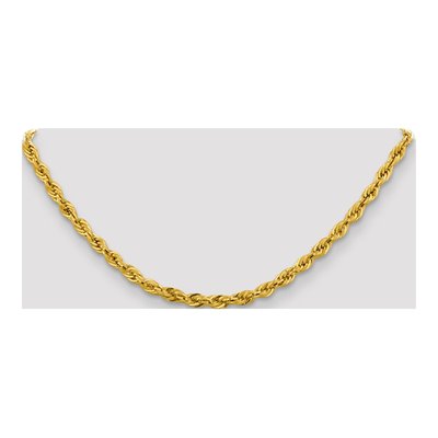 10K Yellow Gold 4.25mm Semi-Solid Rope Chain – view 4