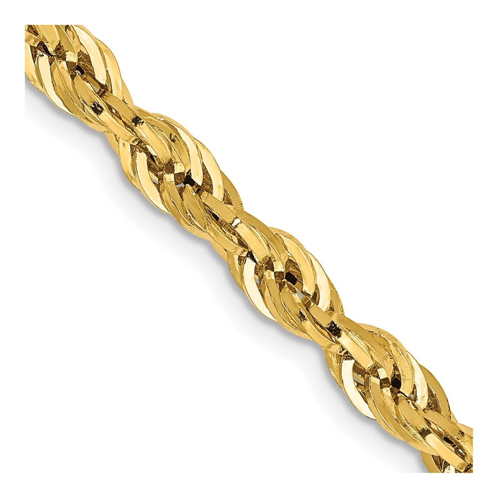 10K Yellow Gold 4.25mm Semi-Solid Rope Chain