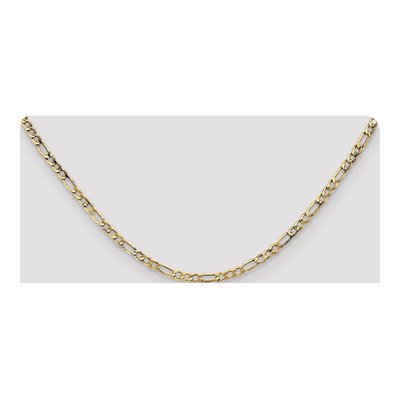 10K Yellow Gold 3.5mm Semi-Solid Figaro Chain – view 4