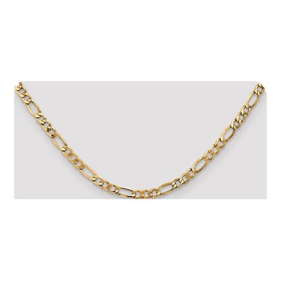10K Yellow Gold 5.35mm Semi-Solid Figaro Chain – view 4
