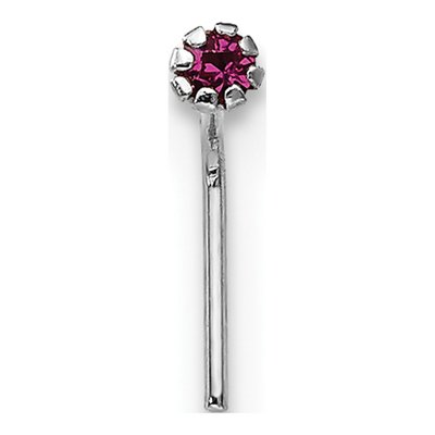 10K White Gold CZ Nose Studs, Set of 3 – view 5