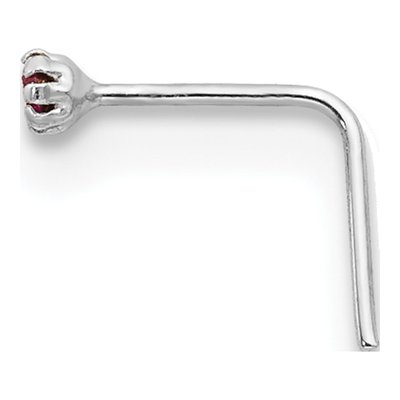 10K White Gold CZ Nose Studs, Set of 3 – view 6