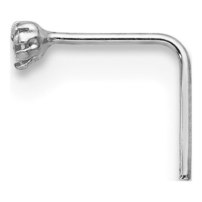 10K White Gold CZ Nose Studs, Set of 3 – view 8