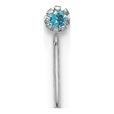 10K White Gold CZ Nose Studs, Set of 3 – view 5