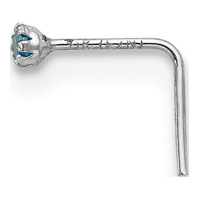 10K White Gold CZ Nose Studs, Set of 3 – view 6