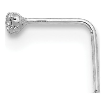 10K White Gold CZ Nose Studs, Set of 3 – view 8