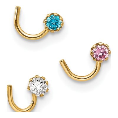 10K Gold Nose Studs Set of 3 – view 4