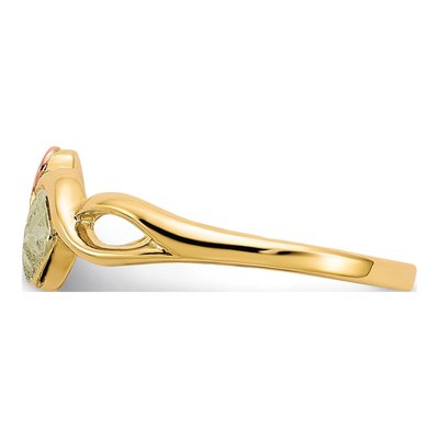 10K Tri-Color Gold Black Hills Two Heart Ring – view 4