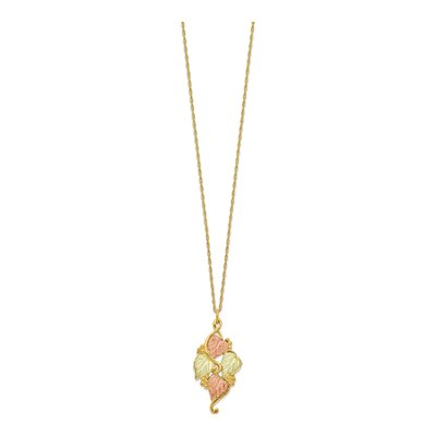 10K Tri-Color Gold Black Hills Grapes Pendant Necklace – view 3